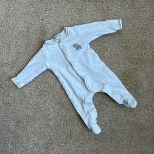 Magnolia Baby Embroidered Elephant Footie in Like New Condition, Size Premie